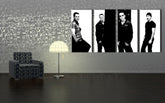 Ručne maľovaný POP Art obraz U2 in Black | rôzne rozmery